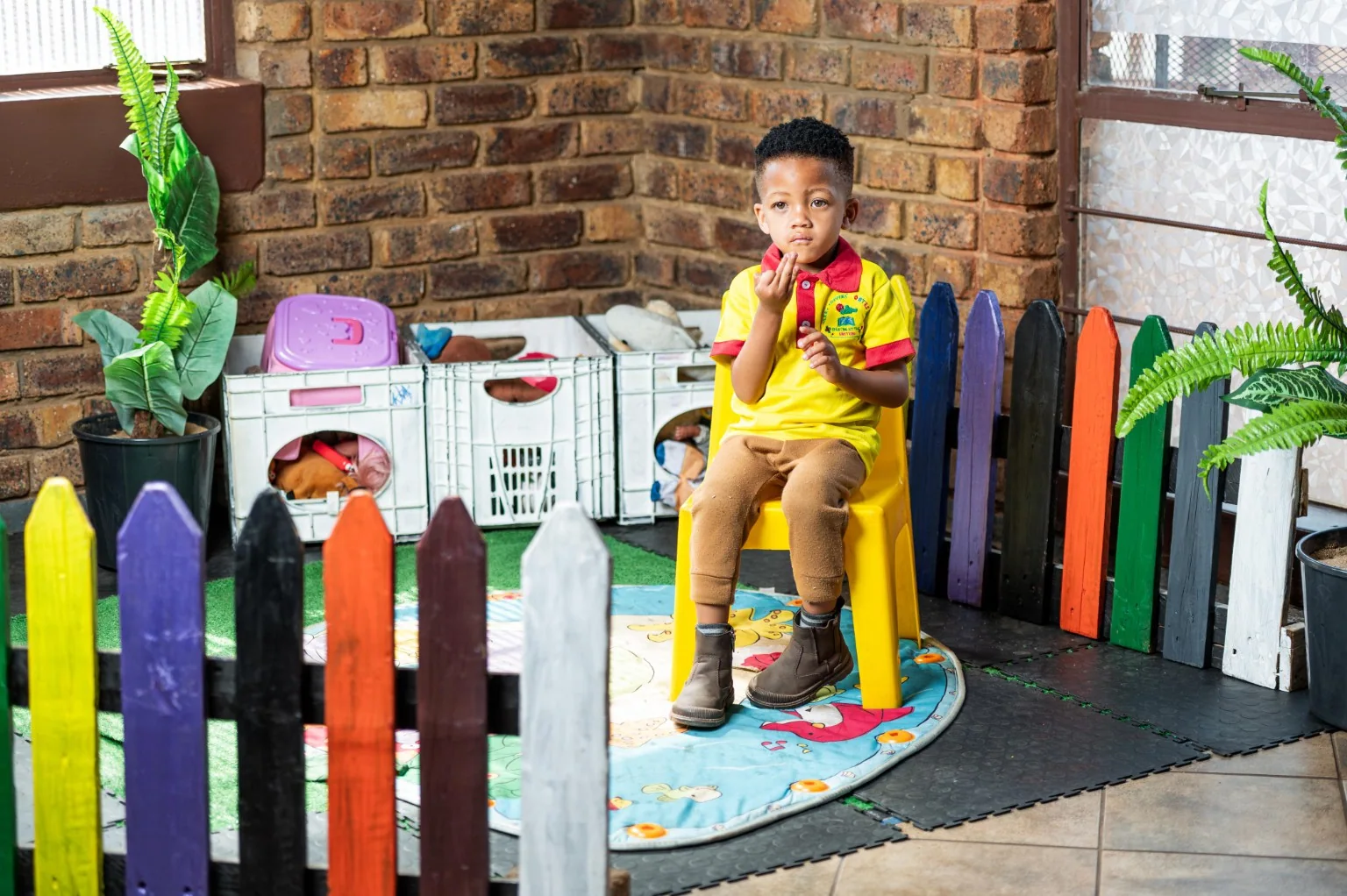 Learner enjoying a school photo session